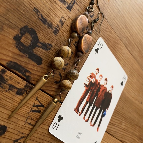 1 PAIR LEFT upcycled earrings FREE WITH A PURCHASE - Picture 7 of 17